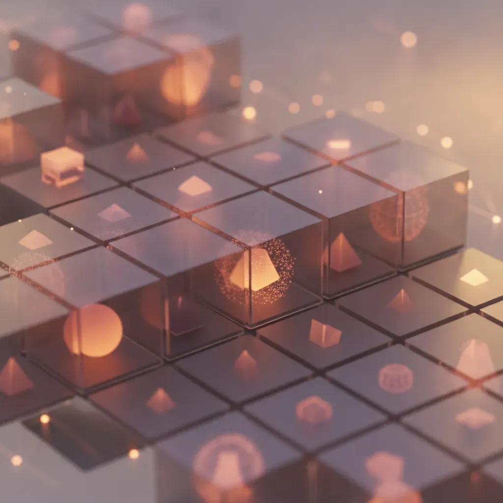 3D visualization of modular data containers representing secure tenant isolation in a website management system.