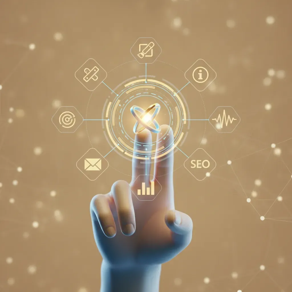 3D illustration representing human oversight and content quality control in AI-assisted website development.