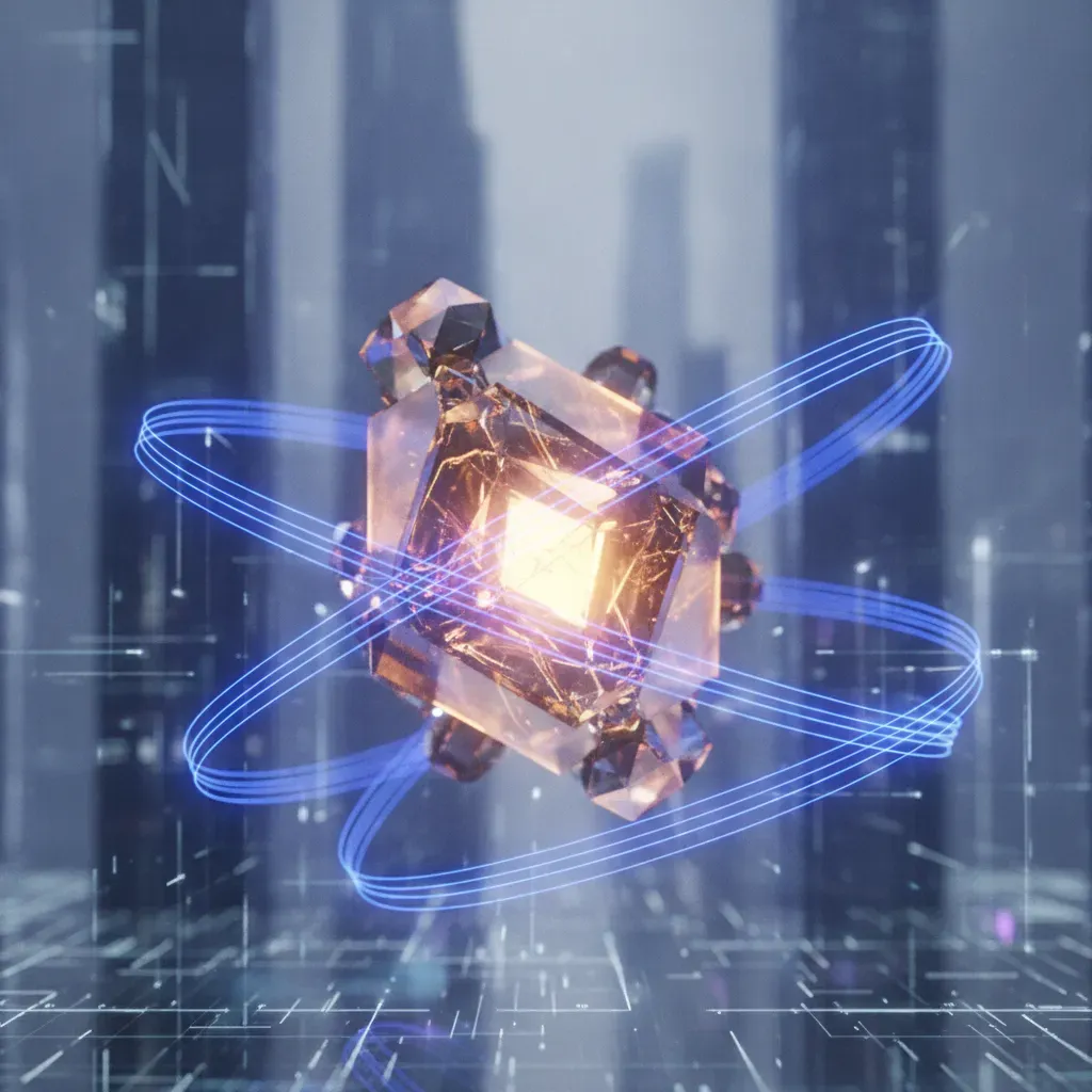 A digital identity node being scanned by light beams, illustrating the concept of continuous identity verification.