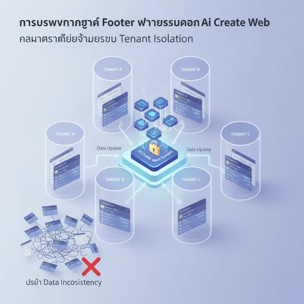 การบริหารจัดการ Footer ผ่านระบบของ Ai Create Web