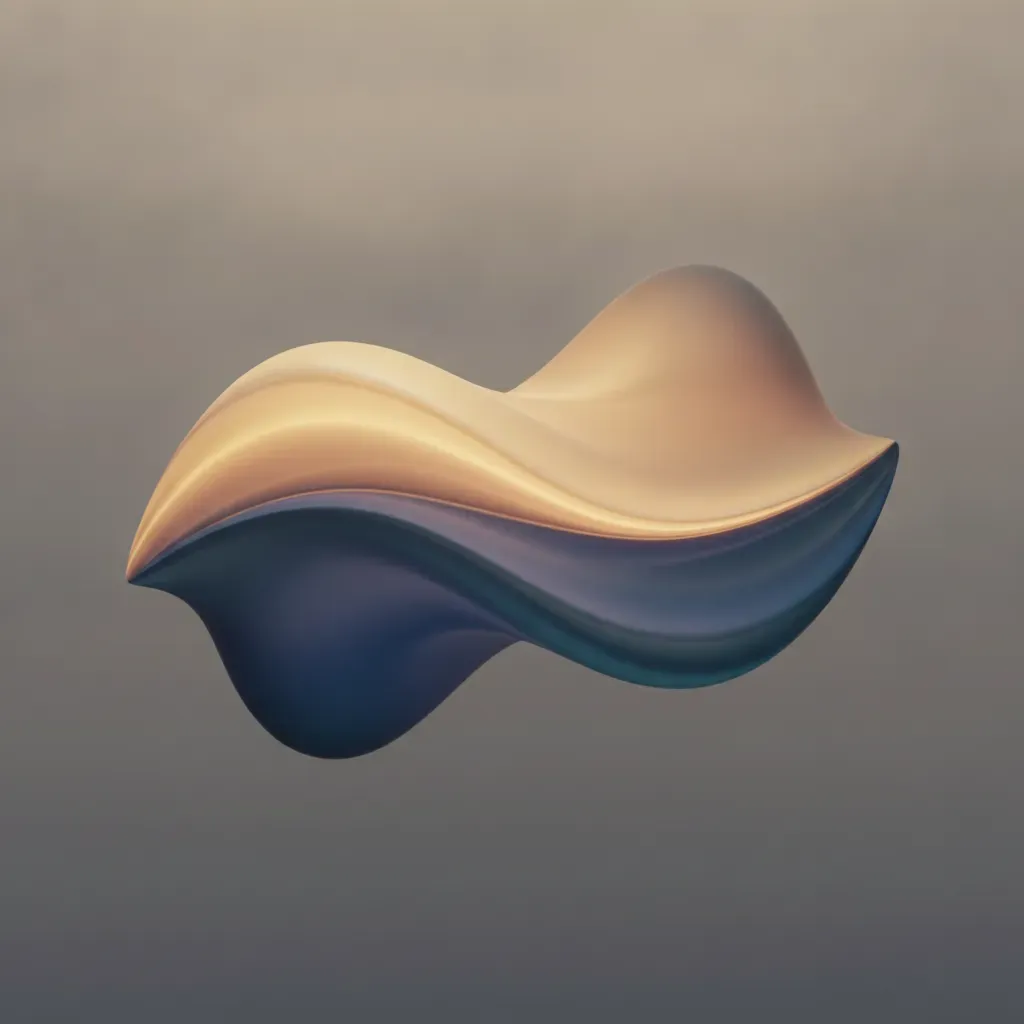 An abstract 3D visual depicting the harmony between day and night cycles, illustrating the circadian rhythm care concept of Varana Botanica.